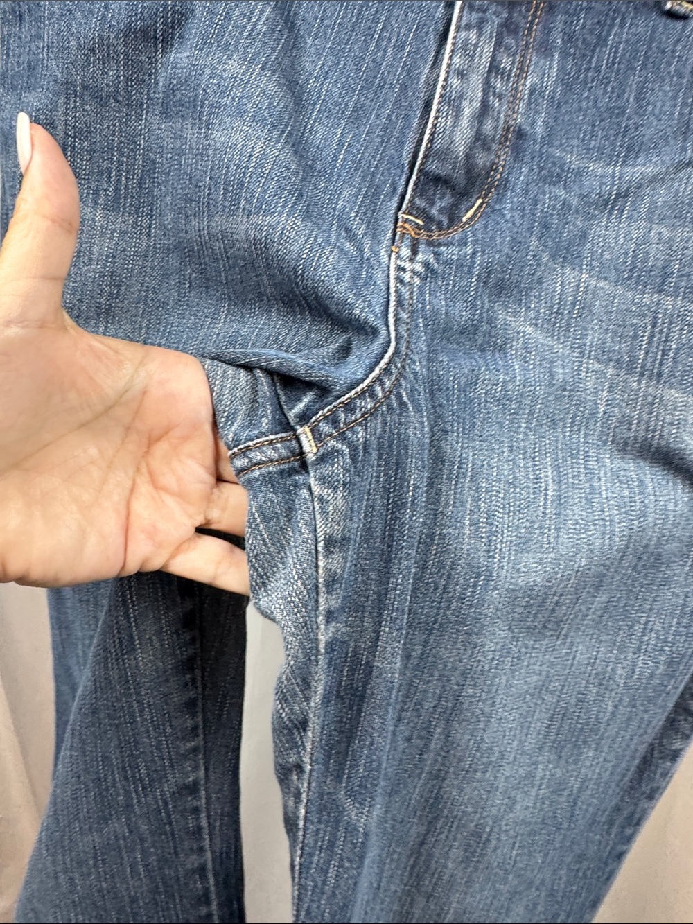New York & Company Straight Leg Jeans Size 16 Tall Medium Wash Denim - Picture 5 of 12